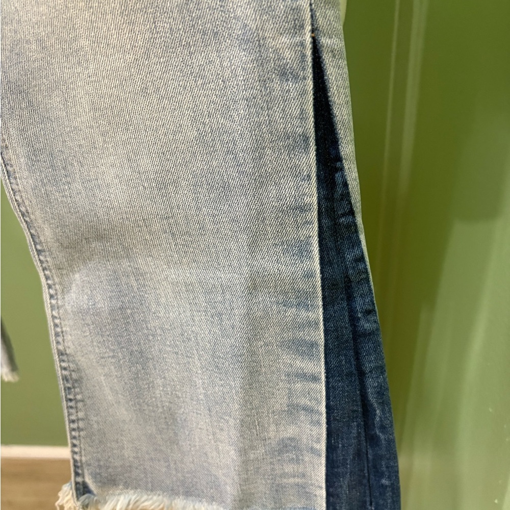 Lucky Brand Light Blue Distressed Flare Jeans - Picture 3 of 6